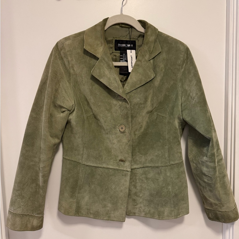 Vintage Brandon Thomas Suede Green Jacket 8